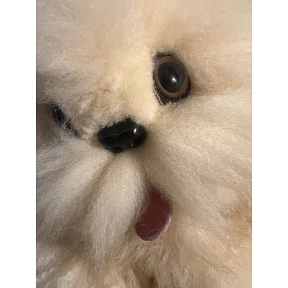 Sheepskin Dog plush Bag Handcrafted In New Zealand Sheep Wool Shearling 15x9” - Picture 4 of 13